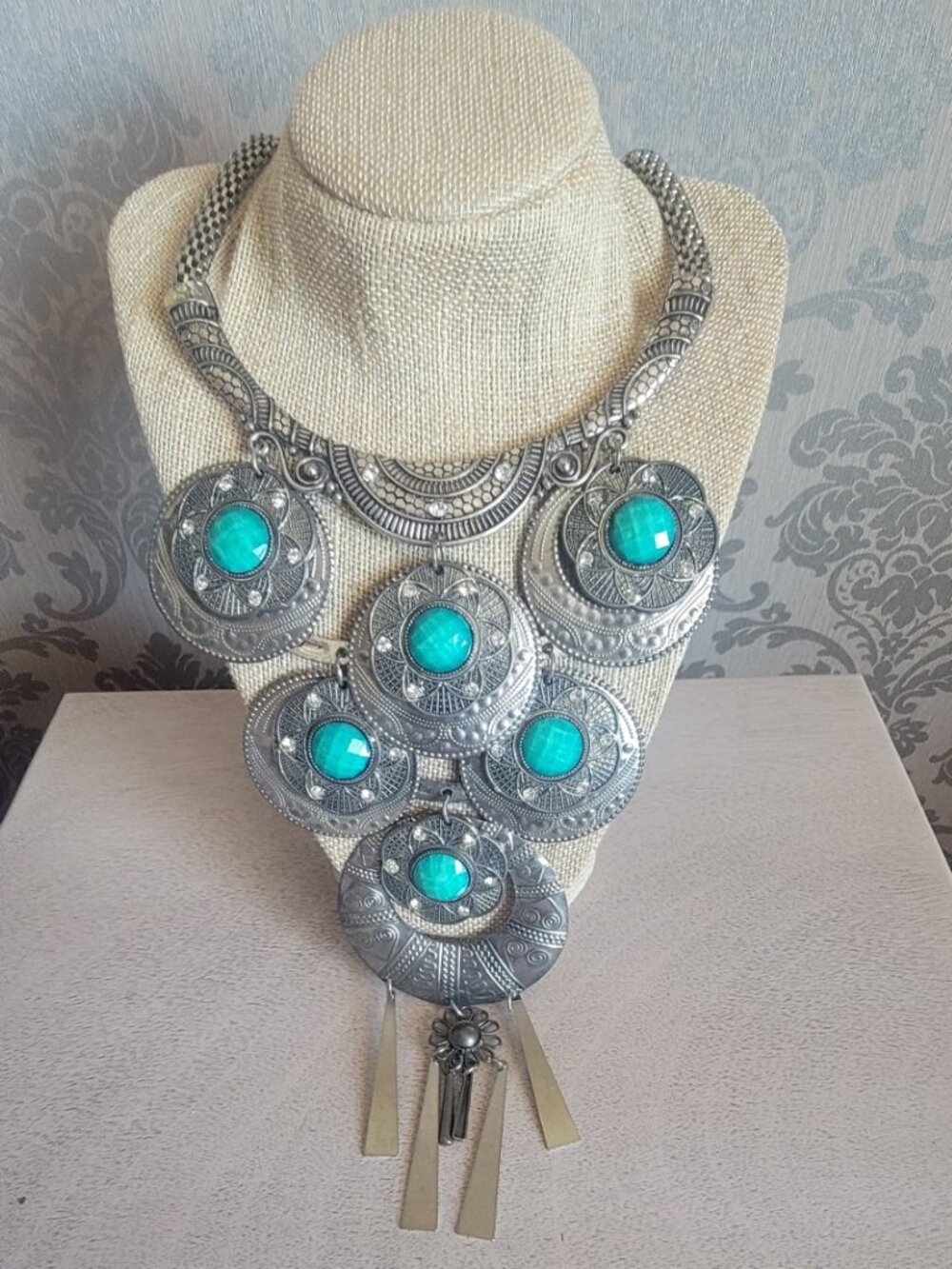NEW Boho Gypsy Jewels Statement Coin Necklace